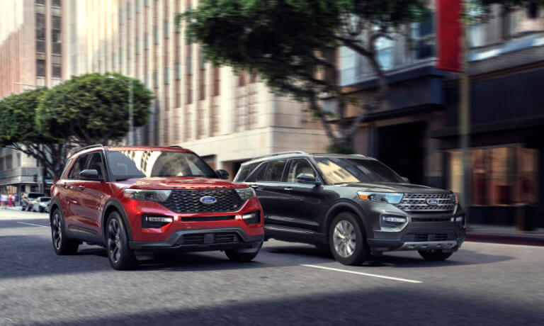 2024 Ford Explorer exterior two side by side on city street